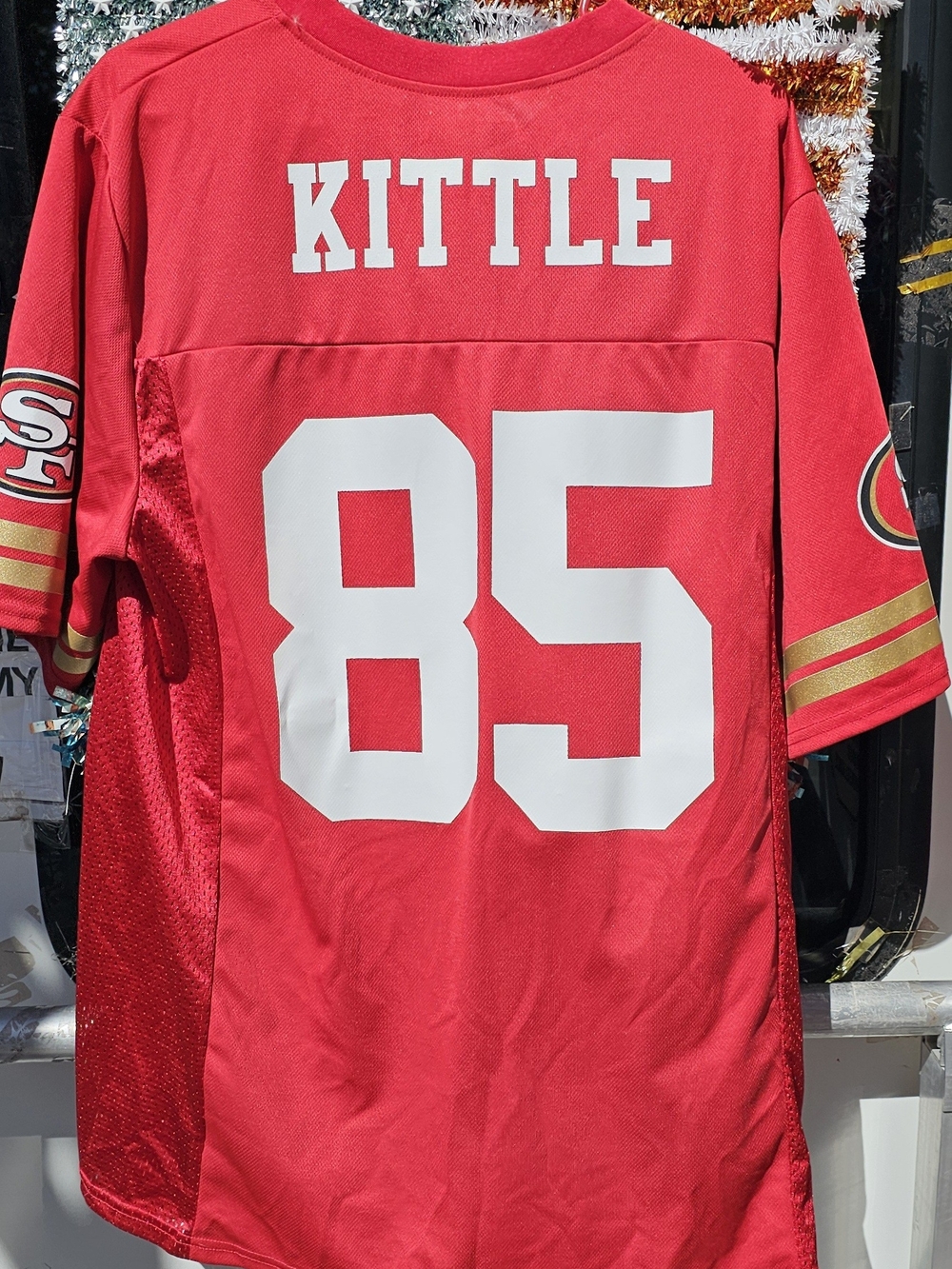 San Francisco 49ers Red #85 Football Jersey - Official NFL Team Shirt - Picture 2 of 3
